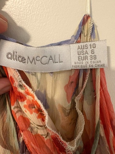 ALICE MCCALL THE DREAMER BEIGE SILK MIDI DRESS SIZE 10 AU/UK (US 6) - Picture 5 of 7