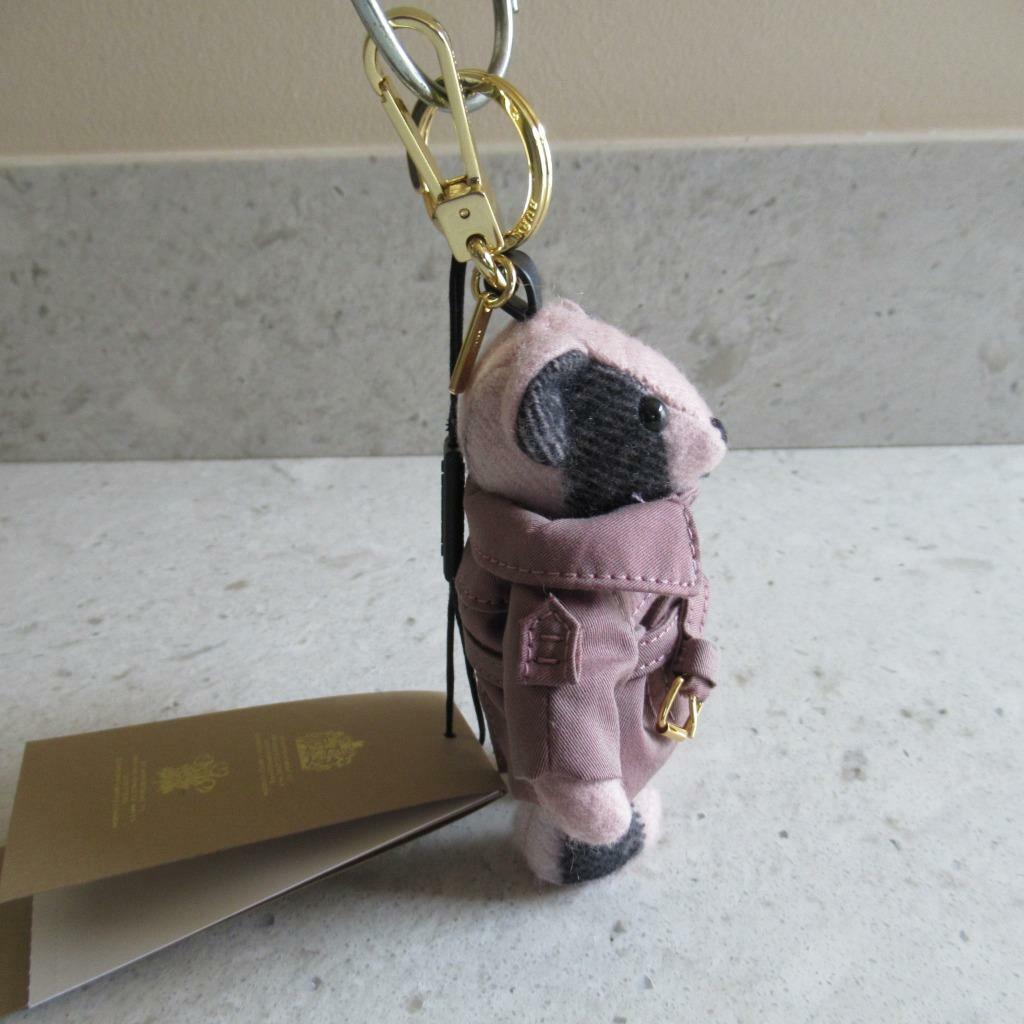NEW Burberry Thomas Bear Ash Rose Pink Trench Coat Key Ring
