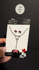 Disney Minnie Mouse Necklace  Earrings Set
