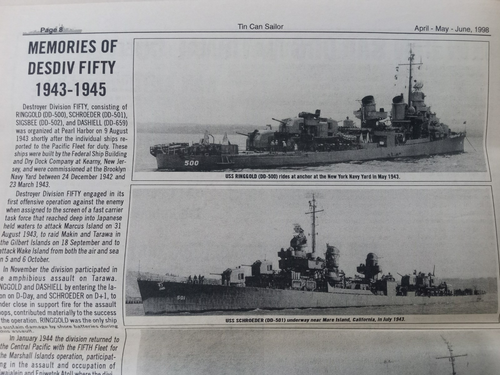 The TIN CAN SAILOR Newspaper 1998 Vol. 22 No. 2 DESTROYER DIVISION 50 1943-1945 - Picture 7 of 24
