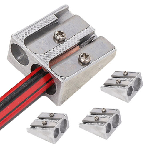 4XManual Pencil Sharpener,2-Hole Pencil Sharpener Magnesium Alloy Wedge Profile