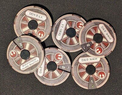 REBEL / RESISTANCE MANÖVER DIALS, STAR WARS X-WING MINIATURES (1st ed), FFG