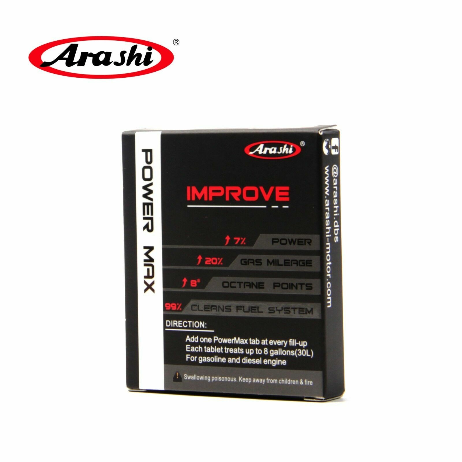 Arashi Power Max Octane Fuel Booster Additives For Motorcycles Yamaha YZF R3 R25 eBay