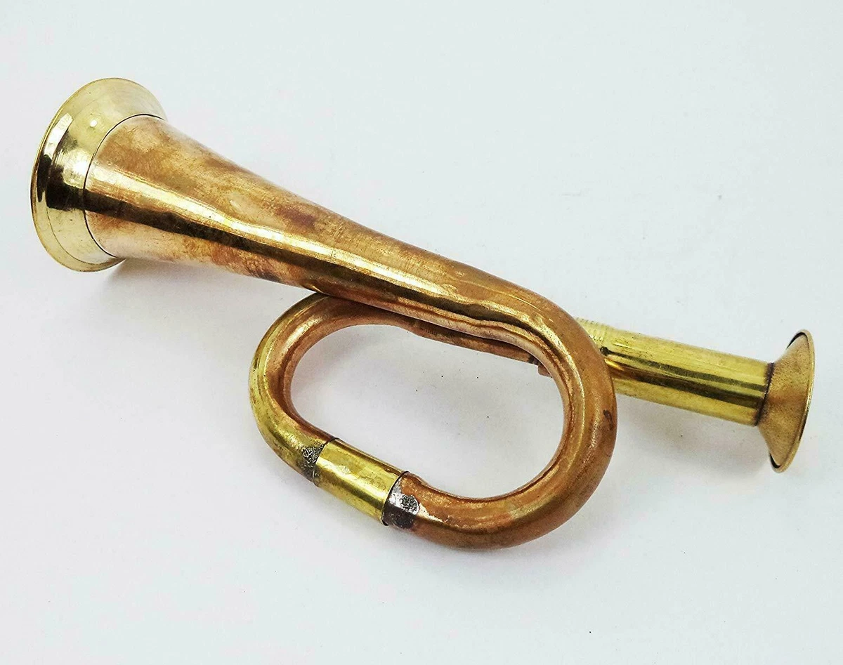 BUGLE 6 TALL NAUTICAL FOR SMALL BOY BRASS SCOUTS BUGLE HORN ARMY SCOUT HORN