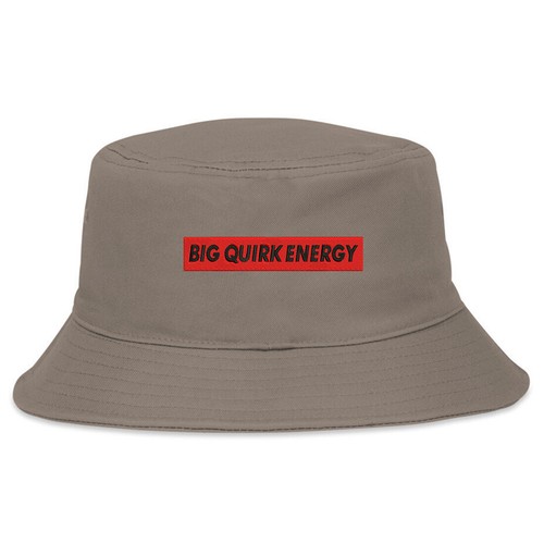 Big Quirk Energy Anime Slogan Breathable Embroidered Bucket Hat Premium Quality - Picture 3 of 3