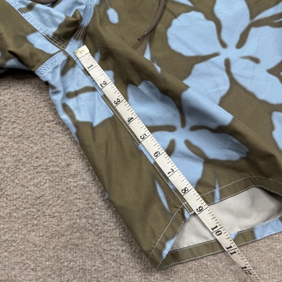 Pantalones Cortos de Hombre Mossimo Talla 36 Verde Floral Cordones De Colección Y2k Natación Foto 3 de 4