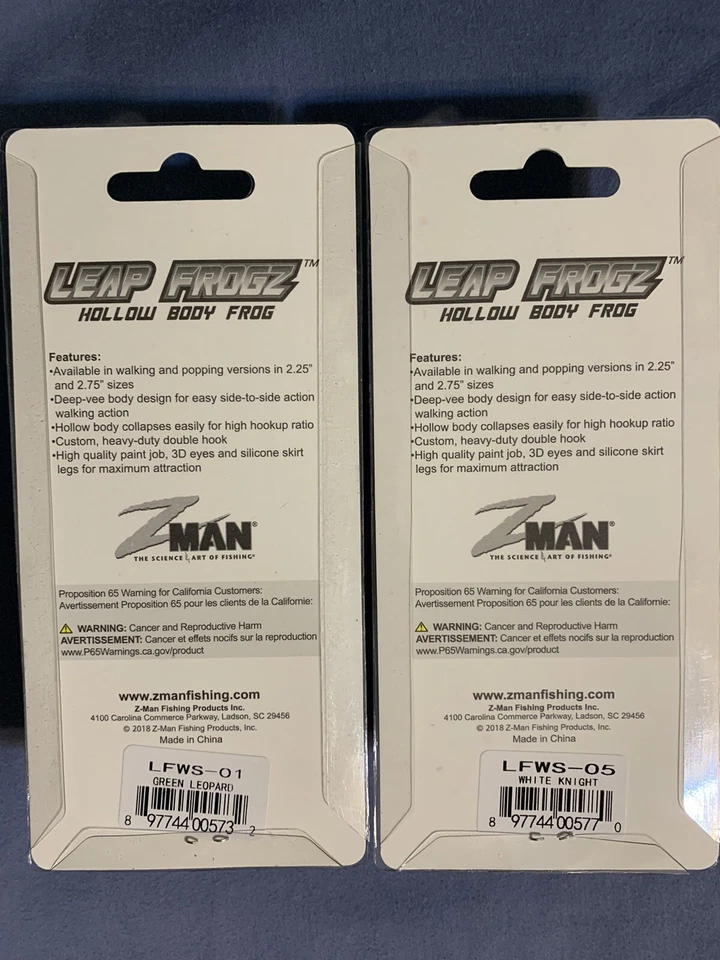 “LOTE DE 2” Z-MAN LEAP FROGZ WALKING FROGZ 2.25” Foto 2 de 2