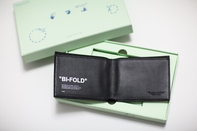 Off White BiFold Wallet Black w/box | eBay