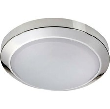 Deta L1021CH 'Stratus' Circular IP65 LED Bulkhead Light Fitting - Chrome 14 Watt