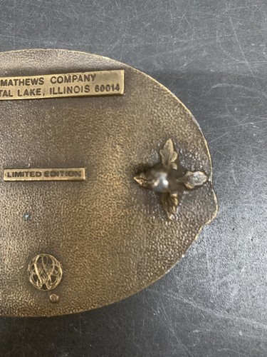 Vintage Mathews Company Eisen Pferd Qualität Landmaschinen Gürtelschnalle - Bild 6 von 7