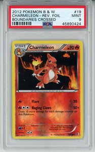 2013 POKEMON BOUNDARIES CROSSED CHARMELEON #19 REVERSE PSA 9 MINT #45890424