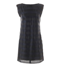 Harvey Faircloth Dress Womens 2 Blue Mesh Office Professional Neutral Minimalist