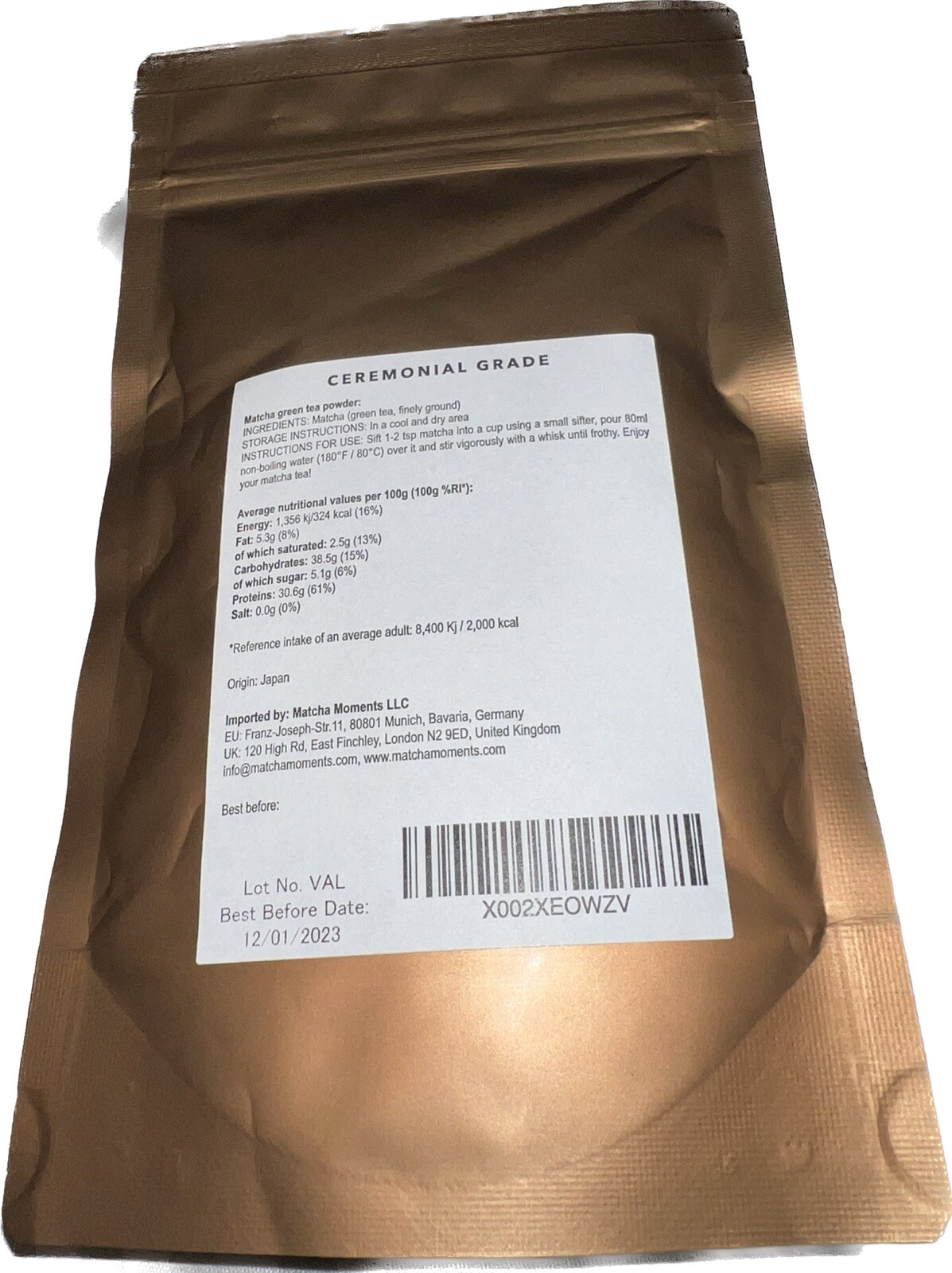 Youkoya Matcha Green Tea Powder. Ceremonial Grade 50g/1.76oz.