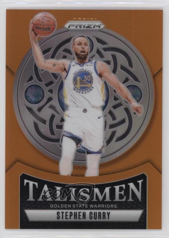 2024-25 Panini Prizm Talismen Orange Prizm 15/49 Stephen Curry #20 hs9
