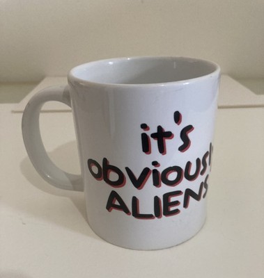 It's Obviously Aliens Hecklefish Goldfish Foil Hat Novelty Coffee Mug