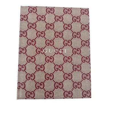 Gucci Notebook Scrapbook Unisex OS Beige Burgundy GG Monogram Yuko