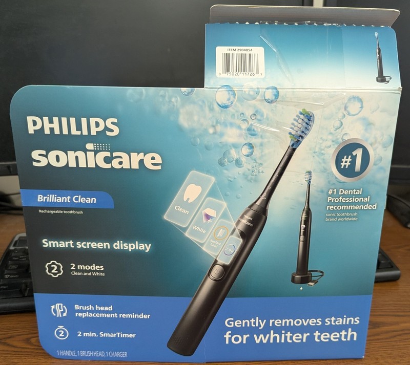 PHILLIPS SONICARE BRILLIANT CLEAN RECHARGEABLE TOOTHBRUSH SET *SEE DESCRIPTION
