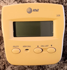 Vintage 2001 AT T Caller ID 326 - Windchill Yellow Unit only, replacement 