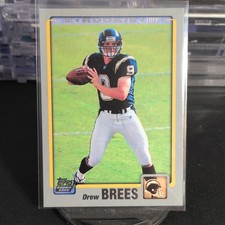 2001 Topps Drew Brees #328 Rookie Card Chargers MINT! Purdue, Saints. rookie card picture
