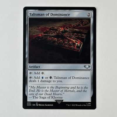 Talisman of Dominance () 255 NM Normal U Universes Beyond: Warhammer 40,000 MTG