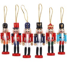 6PC Nutcracker Soldier Christmas Decoration Holiday Decor Gift Christmas Style