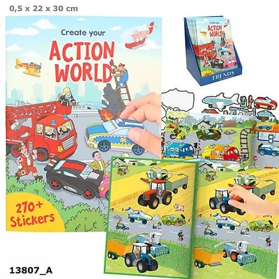 4010070712310 Zestaw kreatywny z naklejkami Action World 13807A Dispatch