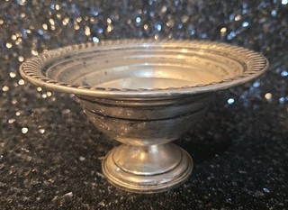 Vintage Sterling Silver .925 Weighted Footed Pedestal Compote Bonbon Dish Bowl