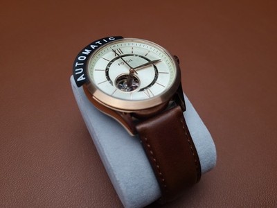 New Fossil Fenmore Automatic Brown Leather Mens Watch BQ2650