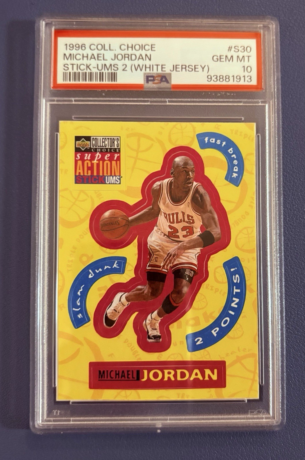 1996 Upper Deck Collector's Choice Michael Jordan Stick UMS2 #S30 PSA 10