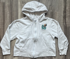 2025 Disneyland New Years Hoodie Womens L White Cropped Mickey Minnie Pluto