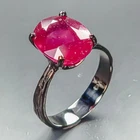 New Jewellery 5 ct+   Ruby Ring 925 Sterling Silver Size 7 /R468288