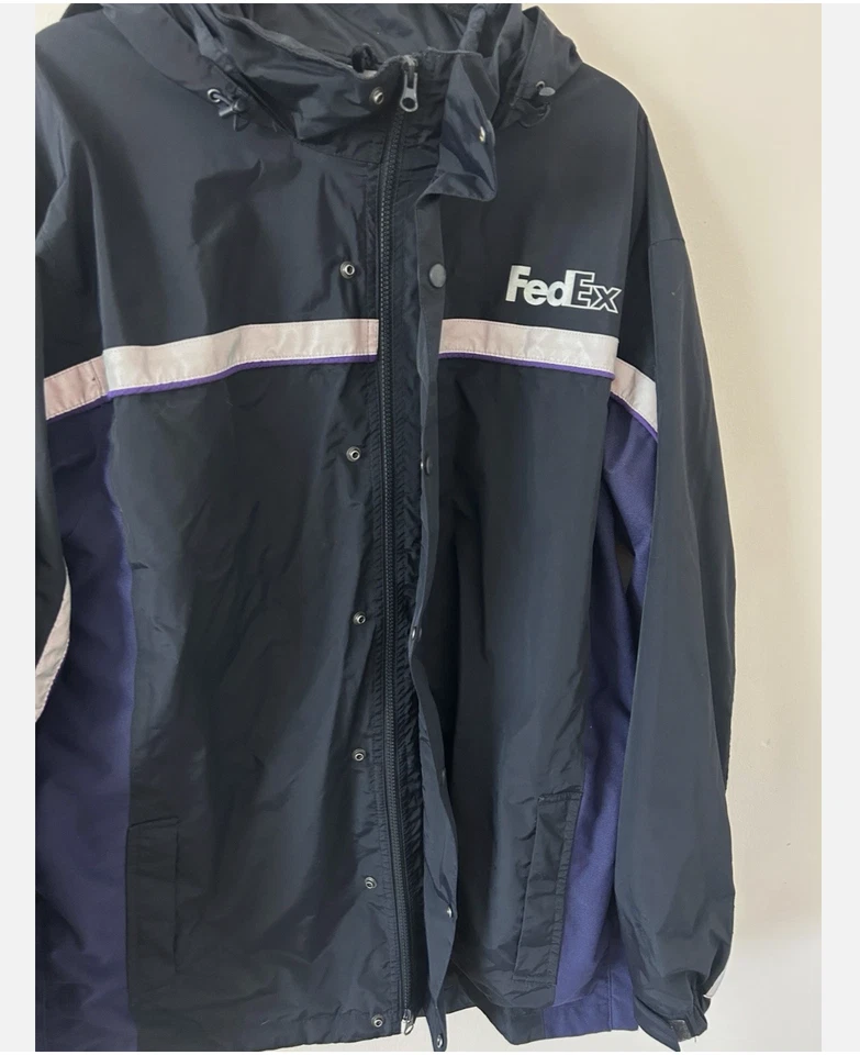 Chaqueta con Capucha Stan Herman Para Hombre XL Negra Púrpura Cremallera Usada Foto 3 de 4