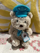 Jellycat Airlines Harrods London Bartholomew Bear Junior Pilot / New with Tag