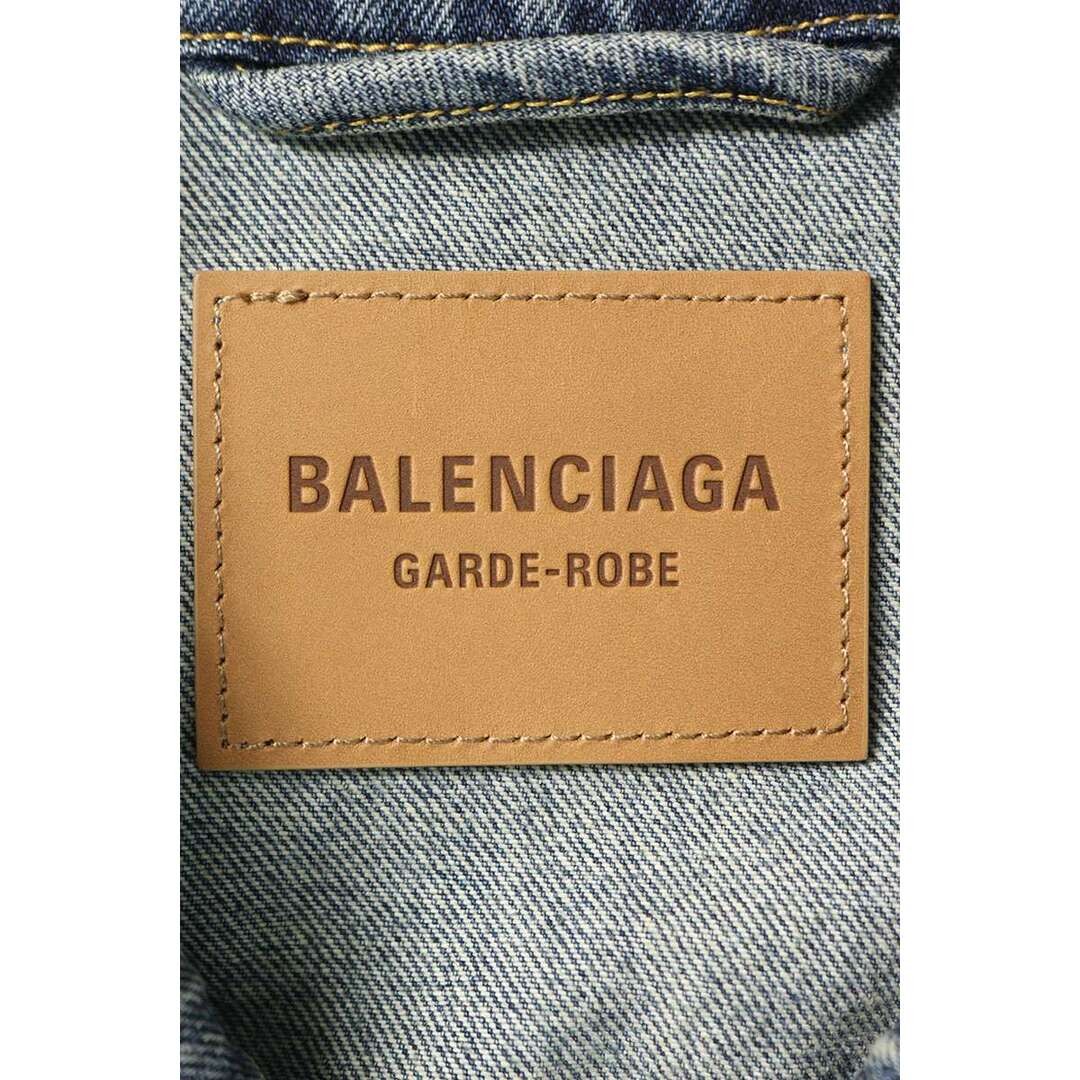 Balenciaga 773615 THW25 distressed oversized denim jacket Balenciaga 773615 THW25 distressed oversized denim jacket