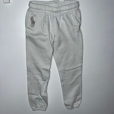Polo Ralph Lauren Boys Fleece Jogger Sweatpants in White Size 6X