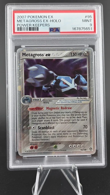 Metagross ex 95/108 EX Power Keepers Holo Psa 9 Low Pop Pokemon