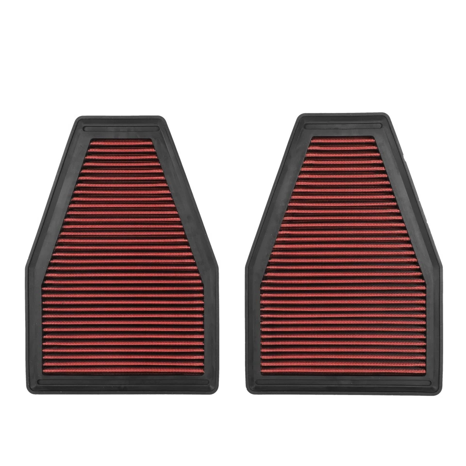 For 2012-2019 Porsche 911 3.4/3.8L 2x Reuseable High Flow Drop In Air Filter Red - Image 3 of 4