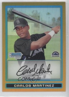 2009 Bowman Chrome Prospects Gold Refractor 14/50 Carlos Martinez #BCP153 0e3