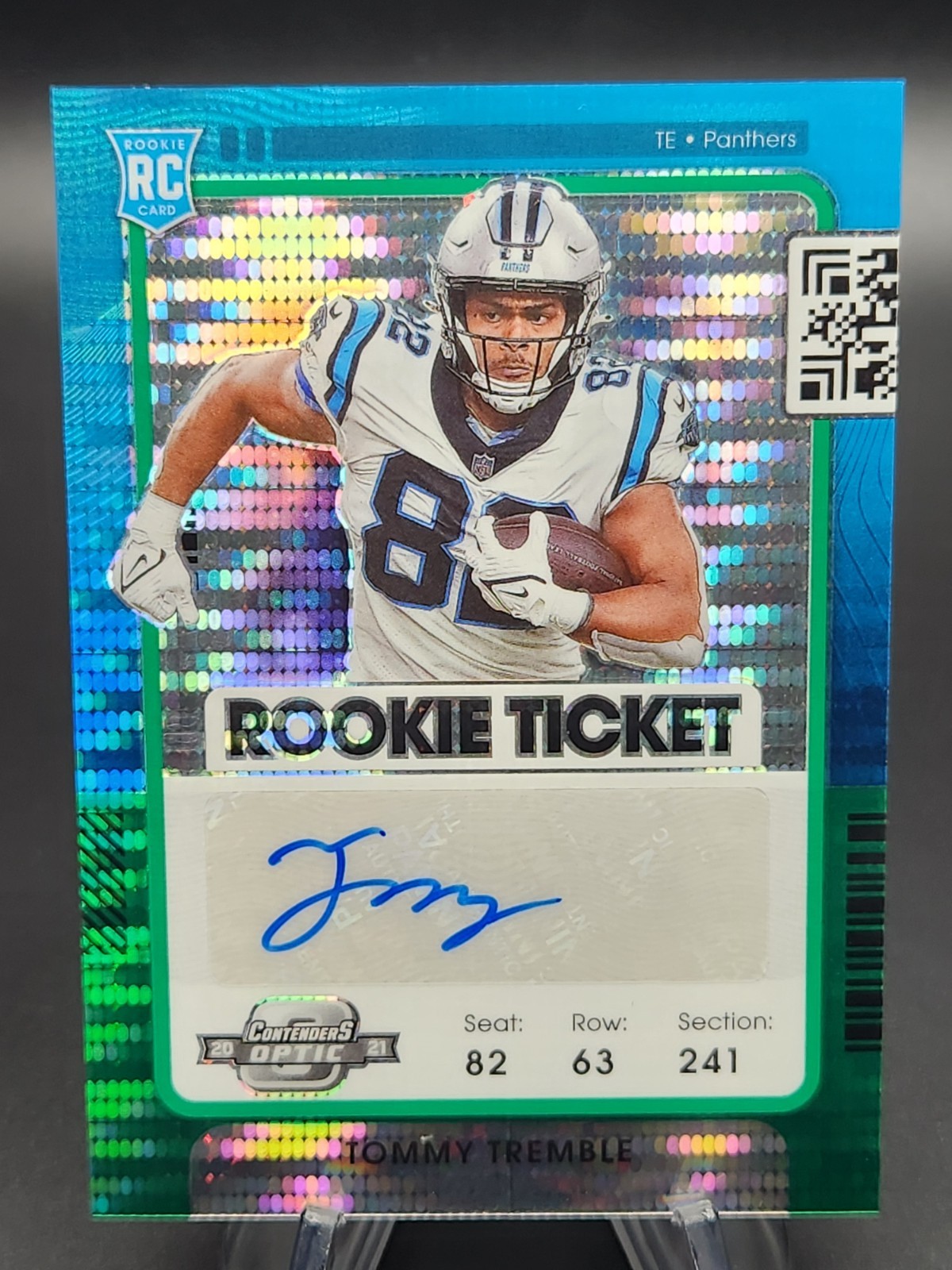 Tommy Tremble Panini Contenders Optic #172 Autograph-Green Pulsar