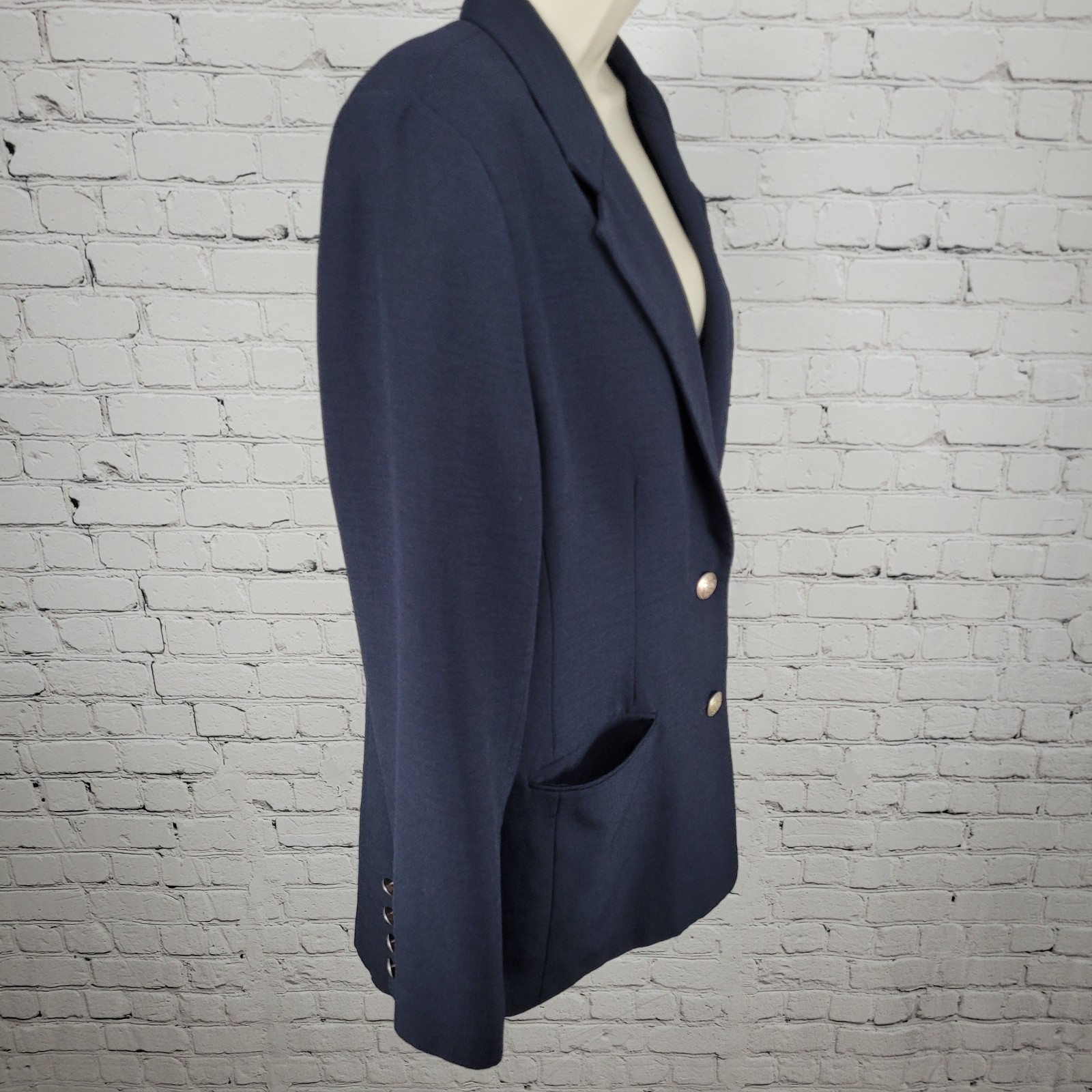 Patchington Navy 2 Metal Button Notch Ventless Bl… - image 15