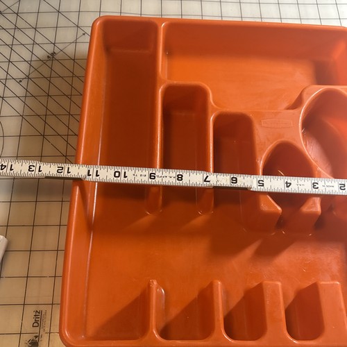 RUBBERMAID Arancione Argenteria Posate Porta Utensili Vassoio 2922 - Foto 10 di 16