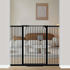 40.5" Extra Tall Baby Gate for Doorways, 49.2"-54.7" Extra Wide Pet Gate Pressur