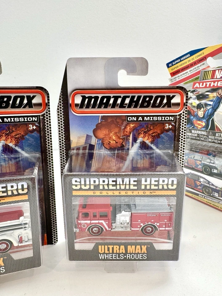 Matchbox Supreme Hero Lot of 3 Model Fire Engine Truck Ultra Max Wheels 2014  - Image 4 of 4