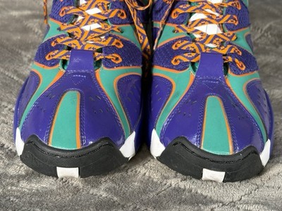 Reebok Kamikaze 1 Mid Aztec Men\'s Basketball Sneakers Size 10.5 Purple Green Reebok Kamikaze 1 Mid Aztec Men main image 2