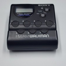 Vintage Sony Walkman SRF-M40W AM/FM PLL Synthesized Radio For Parts or Repair