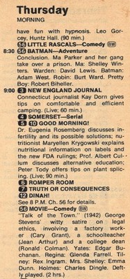 1975 TV LISTING / PROFESSOR AL, ALBERT CULLUM on THE GOOD MORNING SHOW