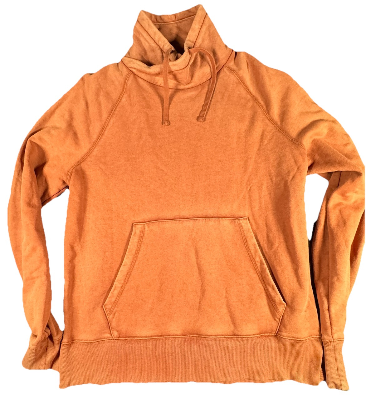 BANANA REPUBLIC Men's French Terry Funnel-Neck Sweatshirt in Orange Size M