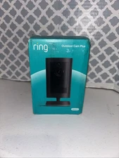 Ring Outdoor Cam Plus Battery 2K HD Smart Security Camera (Black) - New Sealed