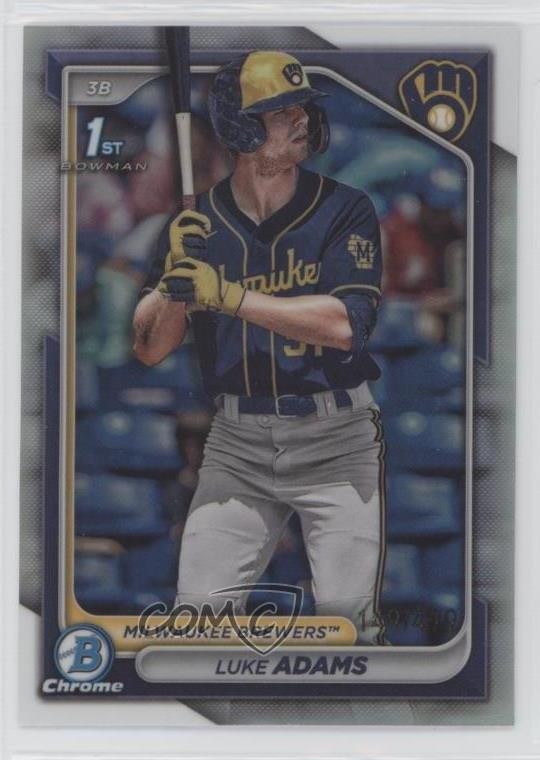 2024 Bowman Chrome Prospects Refractor /499 Luke Adams #BCP-50 02r2
