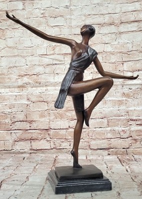 Signed Collett Dancer Bronze Statue Sculpture Art Nouveau Art Deco Figurine Sale